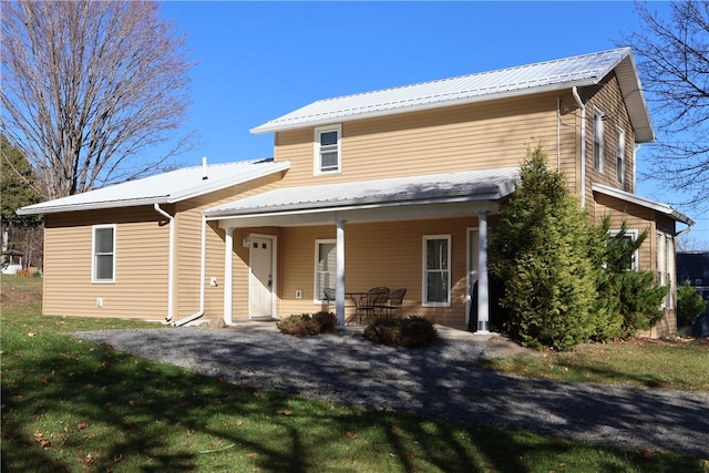 view of front of home with a porch