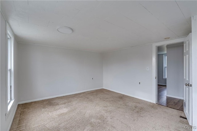 spare room featuring carpet flooring