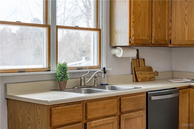 kitchen featuring dishwasher and sink