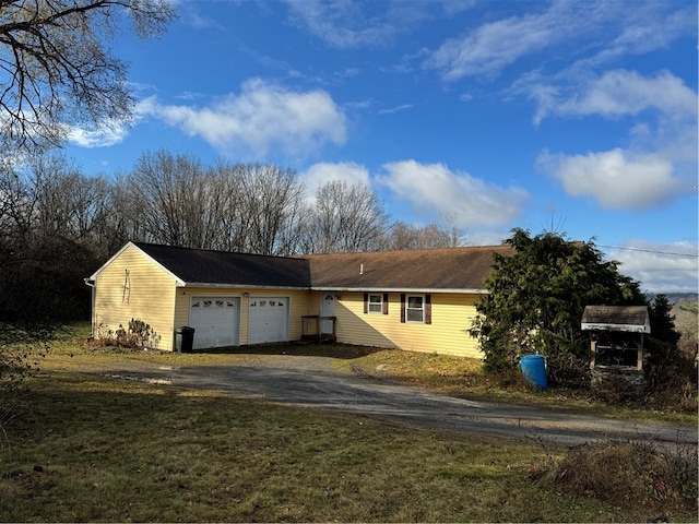 exterior space featuring a garage