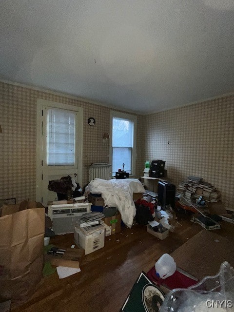 miscellaneous room with a textured ceiling