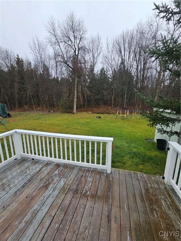 802 W End Ave, Wilna, NY 13619 - deck with a yard and a playground
