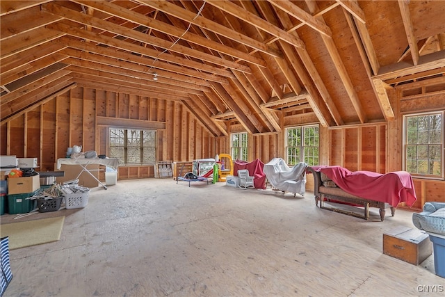 view of attic