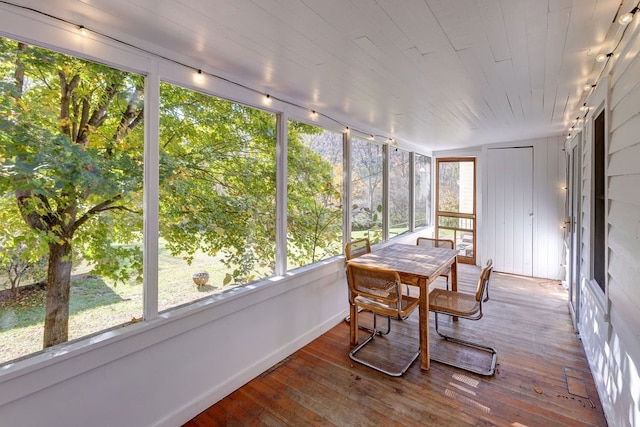 view of sunroom