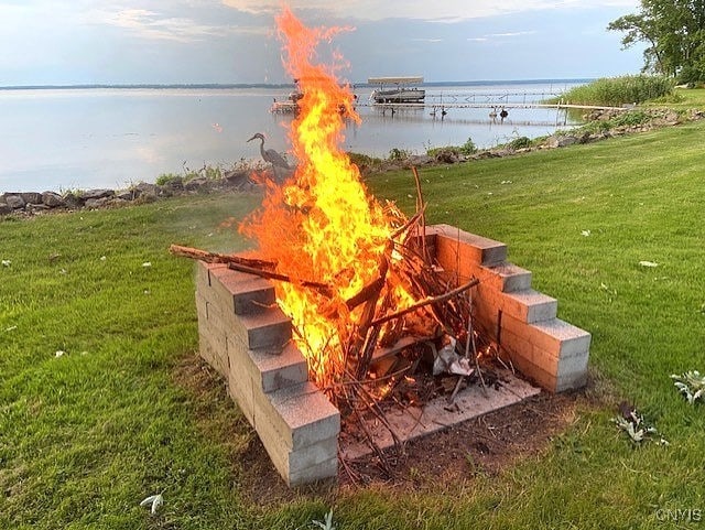 details with an outdoor fire pit