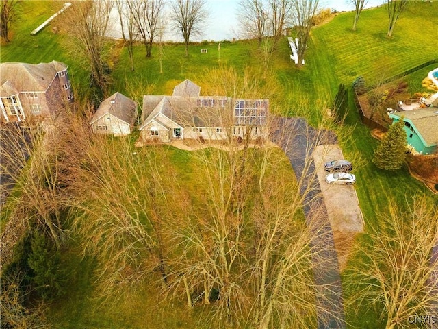 bird's eye view featuring a rural view