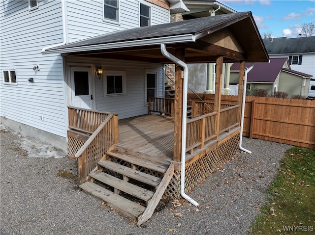 view of wooden terrace