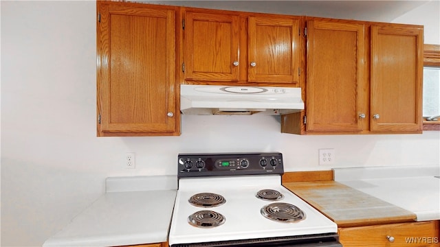 kitchen with electric range