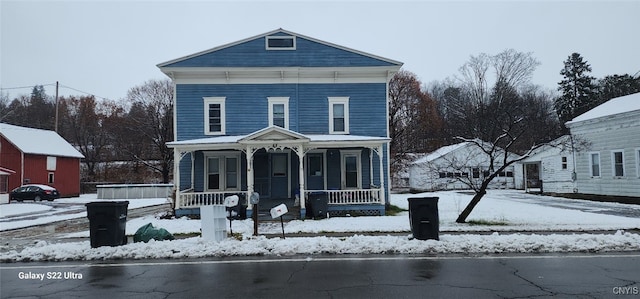 view of front of house with covered porch