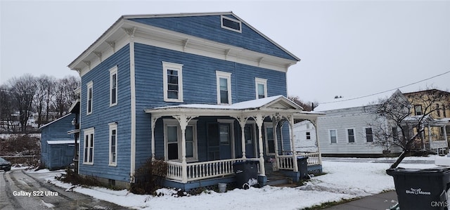 view of front of home with covered porch