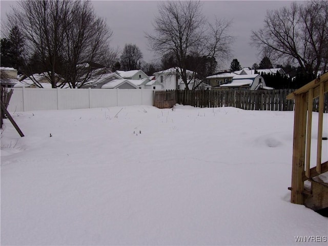 view of snowy yard