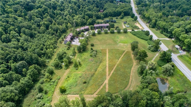 bird's eye view featuring a rural view