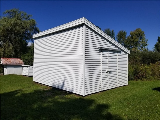 view of shed