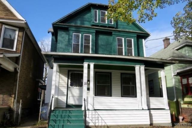 view of front of house featuring covered porch