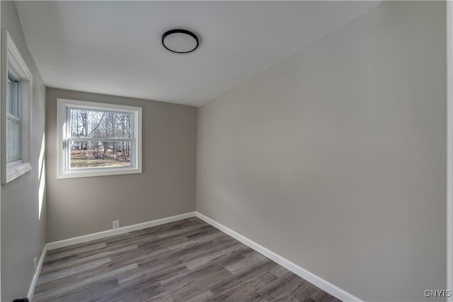 unfurnished room featuring light wood-type flooring