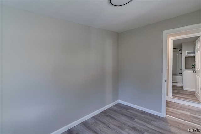 empty room featuring light wood-type flooring