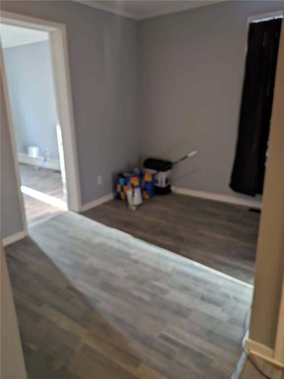 unfurnished bedroom featuring hardwood / wood-style flooring