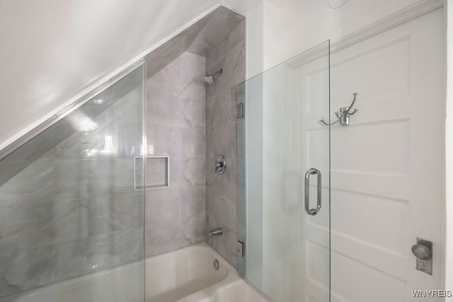 bathroom featuring enclosed tub / shower combo