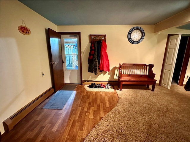 interior space featuring baseboard heating