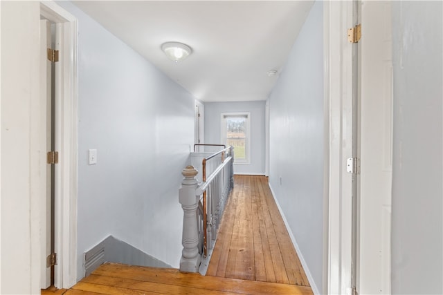 hallway featuring hardwood / wood-style floors