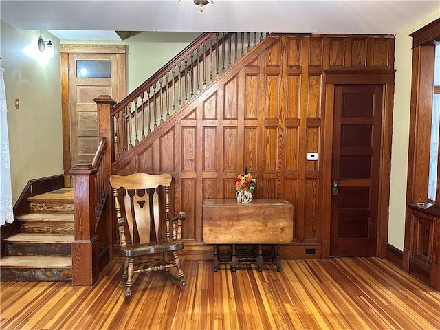 interior space with wood-type flooring