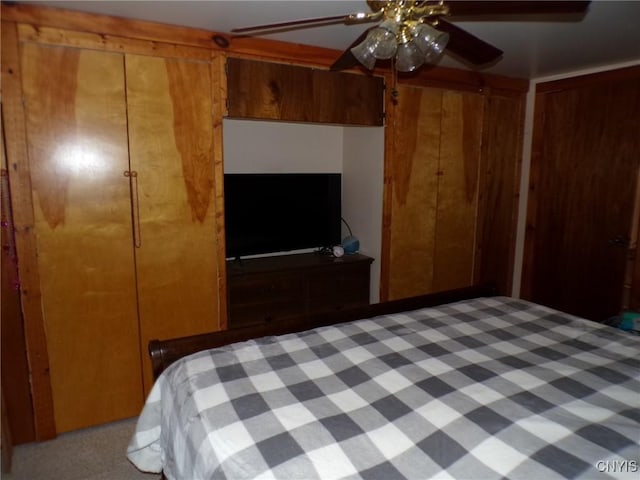 unfurnished bedroom featuring ceiling fan