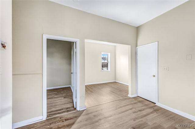 interior space featuring light hardwood / wood-style floors