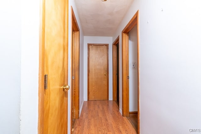 hallway featuring light hardwood / wood-style floors