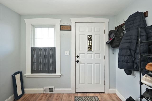 mudroom featuring hardwood / wood-style flooring