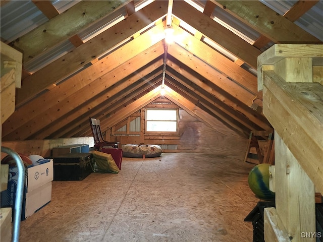 view of attic