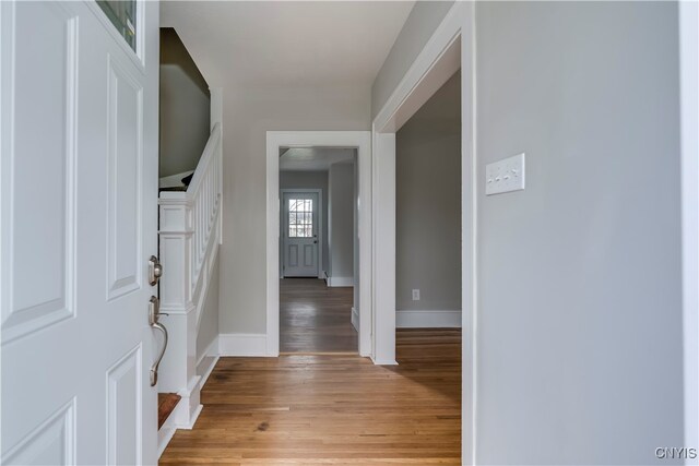 entrance foyer featuring light hardwood / wood-style floors