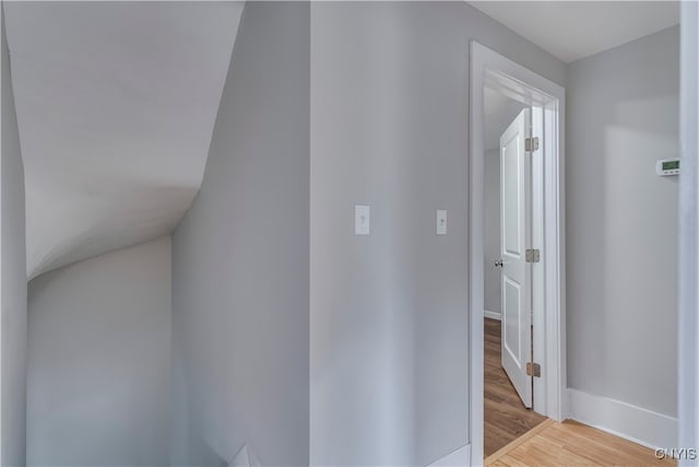 hallway featuring hardwood / wood-style floors