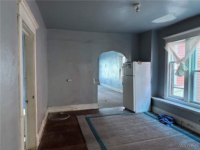 interior space featuring dark hardwood / wood-style flooring