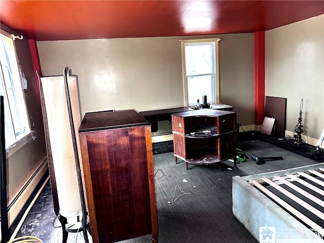 9481 Lamberton Rd, Pomfret, NY 14063 - home office with a baseboard heating unit