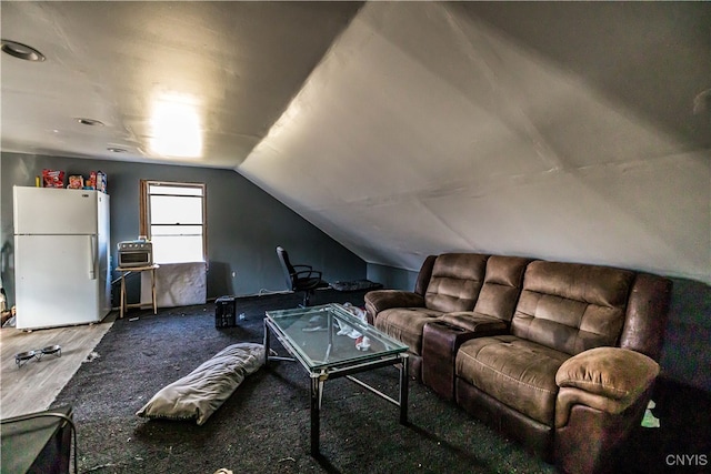 interior space featuring lofted ceiling