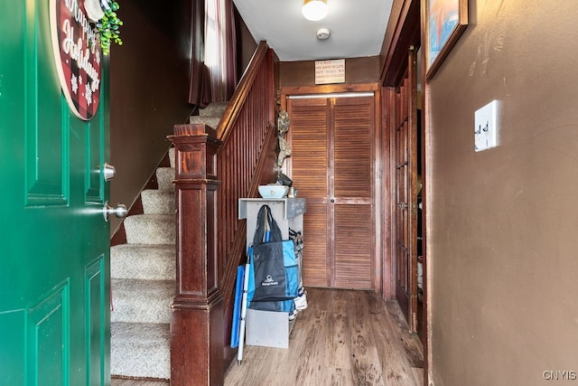 interior space featuring wood-type flooring