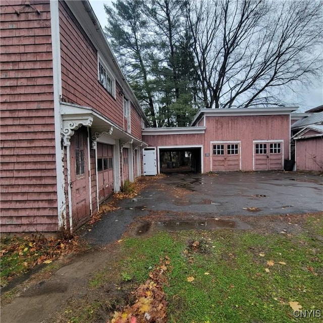 view of home's exterior featuring a garage