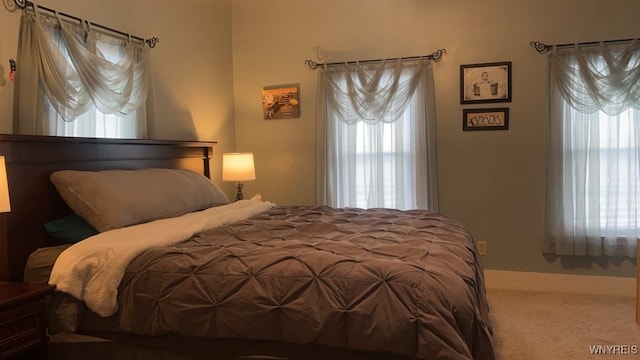 bedroom with carpet