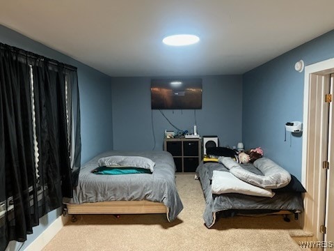 view of carpeted bedroom