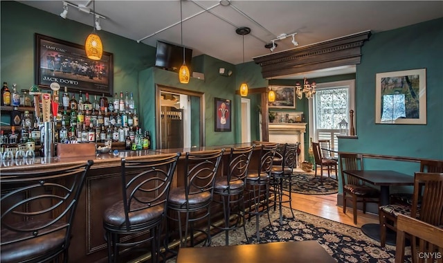 8 E Park, Kirkland, NY 13323 - indoor dry bar with track lighting and wood finished floors