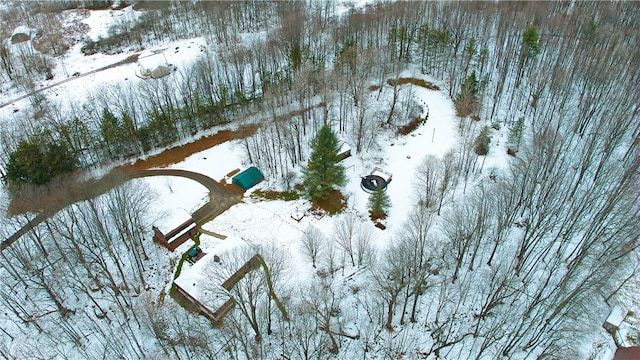 view of snowy aerial view