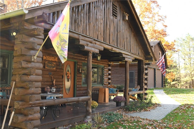 exterior space with a porch