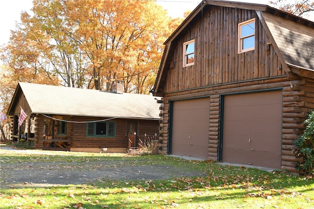 view of home's exterior with a yard