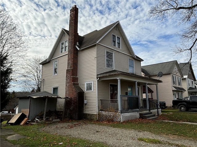 view of front of home with a porch