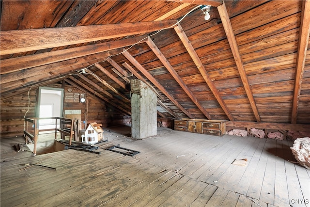 view of attic