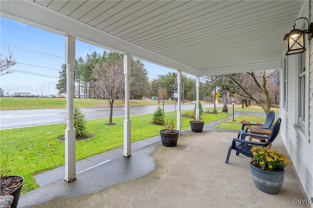 view of patio with a porch