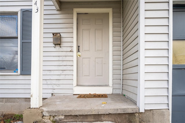 view of doorway to property