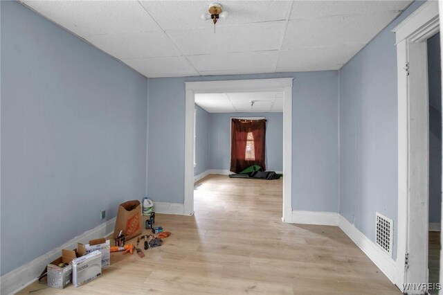 1857 Ontario Ave, Niagara Falls, NY 14305 - hall featuring wood finished floors and a paneled ceiling