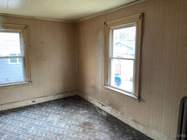 view of carpeted empty room