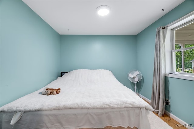 bedroom featuring hardwood / wood-style floors